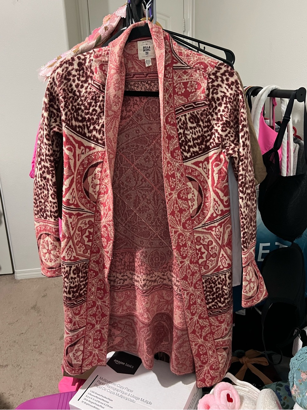 BILLABONG open-front knit cardigan duster